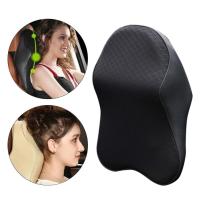 Car Seat Neck Pillow Headrest Pad Memory Foam Pillow Head Neck Rest Travel Support Breathable Interior Accessories