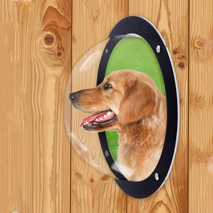 สุนัข-porthole-window-วงกลมโปร่งใสสำหรับรั้วสัตว์เลี้ยง-peek-ดู-out-อะคริลิคทนทานสุนัขโดม-backyard-house-ลดลง-bark