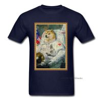 Party Astronaut Doge Mens Top T-shirts On Sale Thanksgiving Day Short Sleeve O Neck Cotton Tops Shirts Design Clothing Shirt