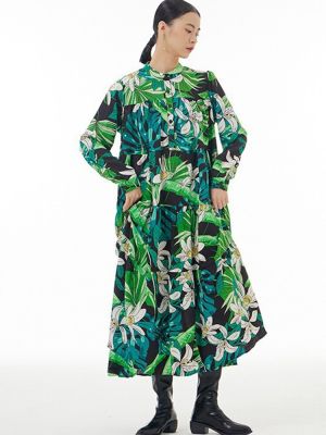 XITAO Dress Casual Full Sleeve Women Print Dress