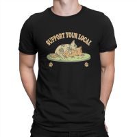 Cute Men T Shirt Street Cats Humor Tees Short Sleeve Round Collar T-Shirts 4Xl 5Xl Clothes 【Size S-4XL-5XL-6XL】