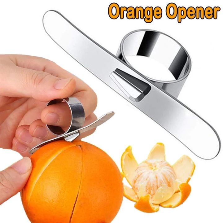 Finger Held Fruit Orange Citrut Lemon Peeler Opener Plastic Remover Opener  Kitchen Tool Gadget