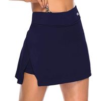 Fake Two-Piece Hakama Skirt Womens Solid Active Performance Skort Lightweight for Running Tennis Golf Sports Mini Skirt Towels