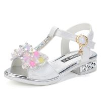 Girls Shoes Flat Heel Sandals Kids Girls Spring Summer Little Kids Shoes Princess Dress Bow Fashion Shoes Teenage Girls Sandals