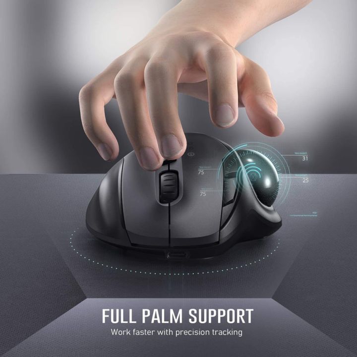 jelly-comb-rechargeable-trackball-mouse-bluetooth-2-4g-dual-mode-wireless-mouse-for-mac-computer-laptop-tablet-gamer-mouse