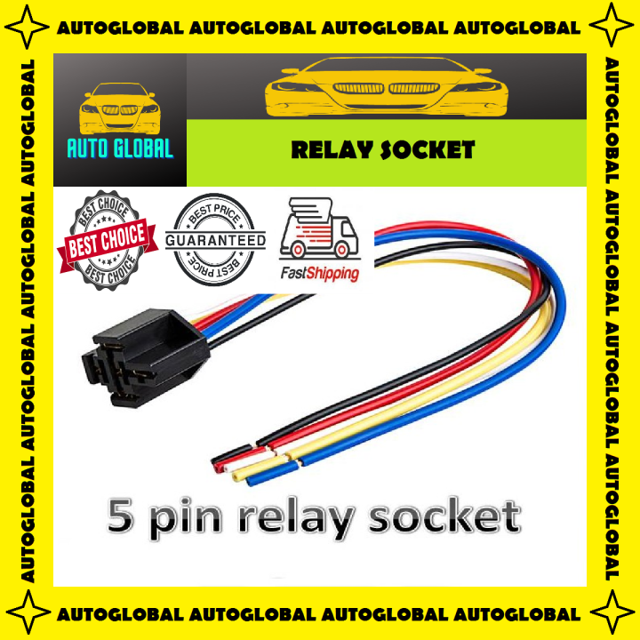 High Performance Relay Socket for Automotive 12v 24v 5 pin 87a Relay