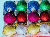 ลูกบอลจิ๋วหลากสีบอลประดับต้นคริสต์มาสหลากสีในแพ็ค