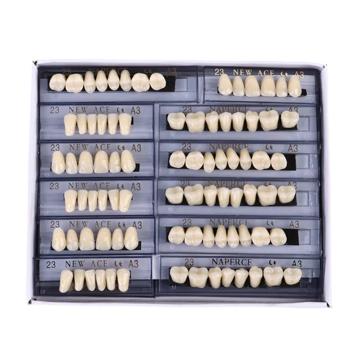 84pieces A3 Dental Synthetic Polymer Teeth Full Set Resin Denture Teeth ...