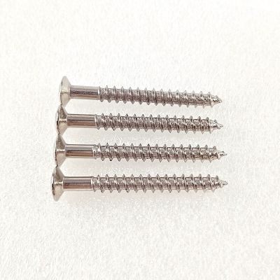 ；‘【；。 36 Pcs Electric Bass Guitar Neck Joint Plate Mounting Screw/Fix Screw Bolt M5*45Mm Silver