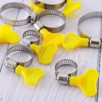 ◐♨♧ 5Pcs Stainless Steel Hose Clamps T Bolt Pipe Clip Circular Air water Pipe Fuel Hose Clips of Water Pipe Fasteners Clamps
