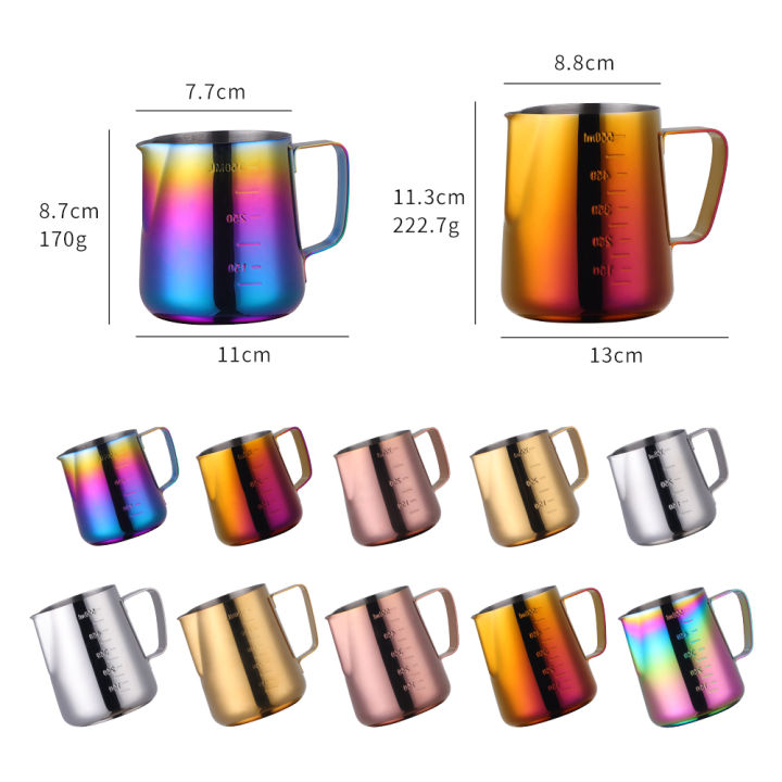 12pcs-stainless-steel-pitcher-coffee-frothing-jug-pull-flower-cup-cappuccino-milk-pot-espresso-cup-latte-art-milk-frother-jugs