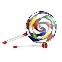 2Pcs 8นิ้ว Lollipop รูปร่างกลอง Mallet Rainbow Music Rhythm Instruments เด็กทารกเด็กเล่น Toy