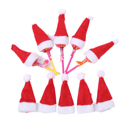 Mini Santa Claus Lollipop Hat Christmas Candy Cover ของขวัญปีใหม่สำหรับเด็กความคิดสร้างสรรค์คริสต์มาส Noel ตกแต่งสำหรับ Home