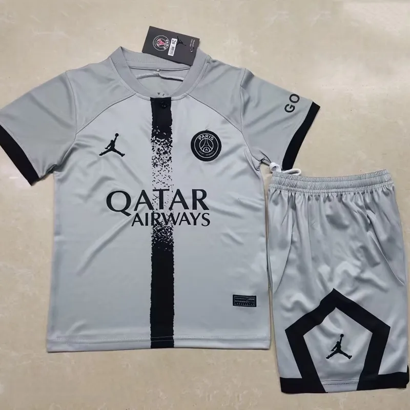 Kids 22/23 PSG Away Jersey Set Tops Shorts Football Jersey Kit Paris  Saint-Germain Children Soccer Jersey Set