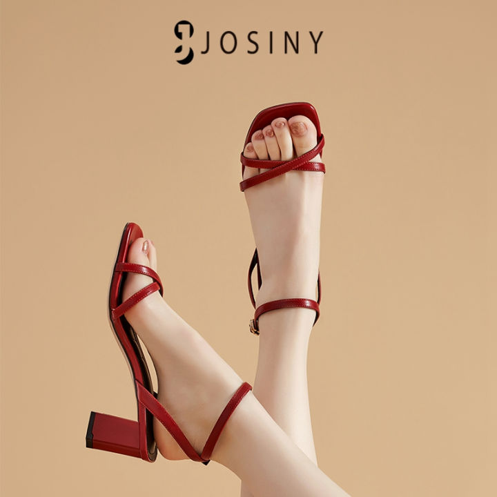 josiny-รองเท้าส้นสูง-เปิดนิ้วเท้า-อเนกประสงค์-ลําลอง-สําหรับผู้หญิง