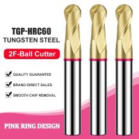 AZZKOR TGP-HRC60 2F Endmills Color-Ring Balchals AD Coating ทังสเตนเหล็กคาร์ไบด์บอล End Milling Cutter สําหรับ CNC Mechanical