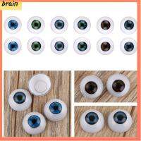 BRAIN 20mm 22mm 24mm ของเล่นเด็ก น้ำเงิน น้ำตาล ดำ เครื่องประดับ ครึ่งวงกลมกลวง ของเล่นเด็ก ตาตุ๊กตาเหมือนจริง ลูกตา