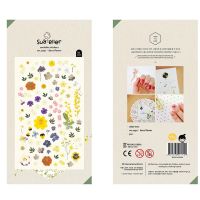 【YF】☬◆  Korean Import Brand Suatelier Kawaii Flowers Stickers Scrapbooking Diy  Diary Stationery Sticker