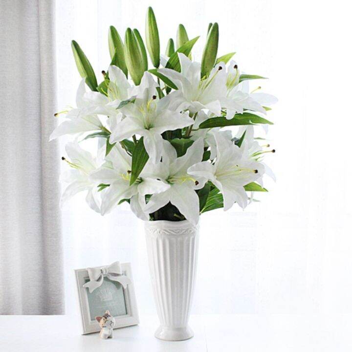 dia-17cm-3-prong-artificial-lily-flower-wedding-decoration-bouquet-home-living-room-flower-arrangement