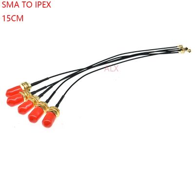 5PCS 15CM SMA Straight JACK TO IPEX FEMALE connector RF Pigtail cable RG178 uFL/u.FL/IPX Antenna adapter wire for WIFI/GSM/GPS