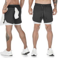 Man Jogging Sportswear Mens 2 In 1 Beach Sport Shorts Quick Drying Running Shorts Workout Gym Exercise Shorts Fitness Sweatpants