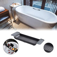 Bath Shelf Tray Expandable Bathtub Caddy Plastic Multifunctional Bathtub Storage Rack Book Wine Phone Holder Bathroom Organizer