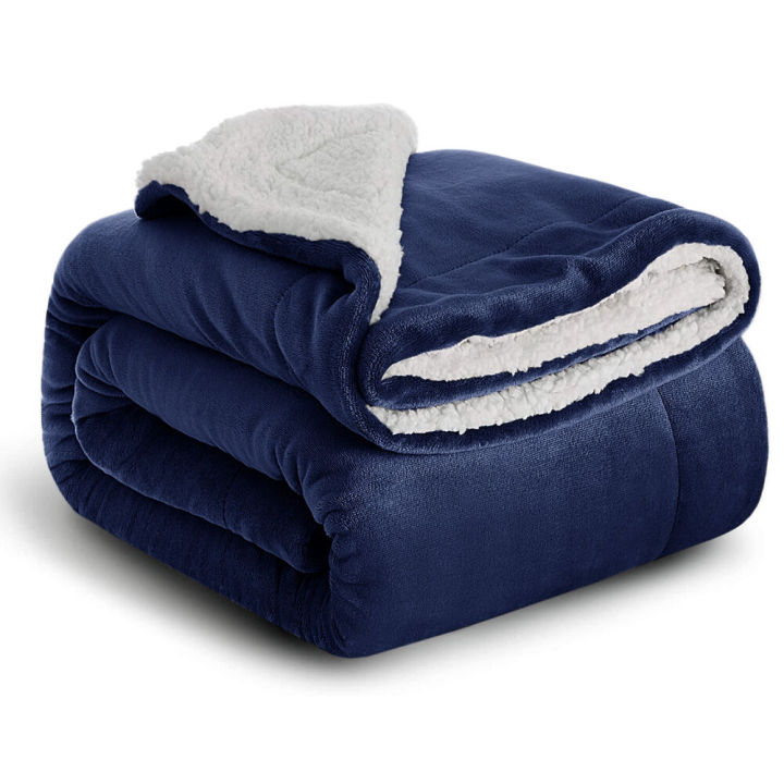 Large Sherpa Fleece Blanket Double Thick Soft Warm Bed Sofa Throw ...