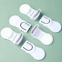 ❀✙ 2Pcs Convenient Baby Proof Toilet Lock White Baby Proof Cabinet Lock Removable Kids Safety Protection