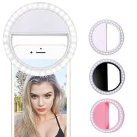 Portable LED Selfie Ring Light Mobile Selfie Lamp for iphone Xiaomi Clip Lampe Selfi Telephone Lampa Lens Live Photography Lampe