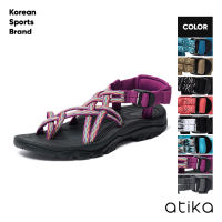 TOP☆TSLA- [ATIKA] Womens Outdoor Hiking Sandals, Comfortable Summer Sport Sandals Athletic Walking Water Shoes | รองเท้า ผญ แฟชัน | รองเท้า แตะหญิง I ผู้หญิง I รองเท้าแตะ I รองเท้าแตะกีฬา (AT-W238)