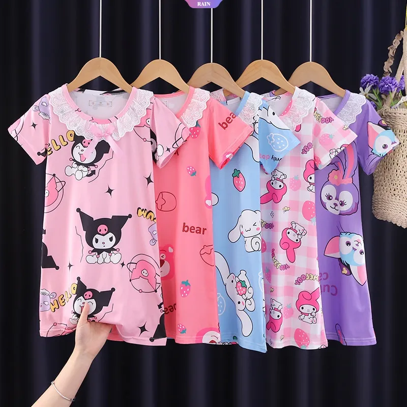 Anime Sanrio Hello Kitty Cinnamoroll Kuromi My Melody Kids Pajamas