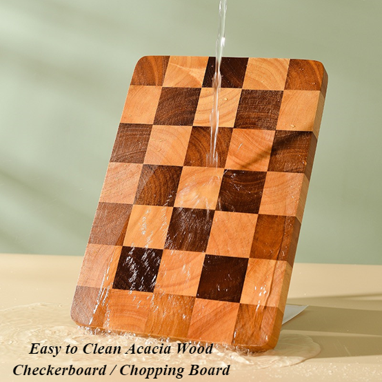 Natural Thai Acacia Wood Solid Wood Checkerboard Chopping Board Steak
