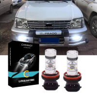 คู่9006 9005 LED ไฟตัดหมอกหลอดไฟสีขาว6000K สำหรับ TOYOTA LAND CRUISER PRADO 90 1996-2003