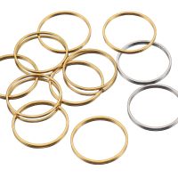 20pcs 8-40mm Stainless Steel Gold Color Earrings Rings Big Circle Ear Wire Hoops Charms Pendants for Jewelry Making DIY Findings