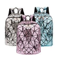 Luminous Geometric Sequin Backpack Female Laptop Backpack Book Bag School Casual Rucksack Travel Daypack Women Backpack