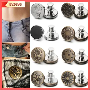 4pcs 17mm Jean Buttons Replacement No Sew Removable