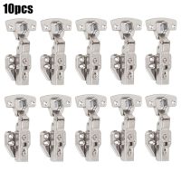 10pcs Hinge Soft Closing Half/Full Overlay/Embed Door Hydraulic Hinges No-Drilling Hole Cabinet Cupboard Furniture Hardware