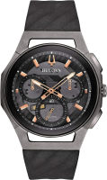 Bulova CURV Chronograph Black and Titanium Watch 98A162