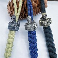 Hot Selling Warhammer 40K Krieger Head Carved Gas  Brass  Beads EDC Outdoor DIY Paracord Woven Lanyard Pendant Accessories