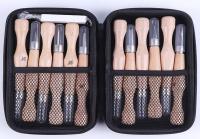 12Pcs รูปทรงแตกต่างกันขนาดชุดแกะไม้ระดับมืออาชีพ Chisel เครื่องมือมือมีดชุด Basic แกะสลักรายละเอียด Woodworkers Gouges