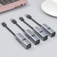 USB C HUB Type-c Dock Station 3 Port 5 Port USB 3.0 Splitter Expander Adaptor OTG untuk Ponsel Laptop Mobil Aloi Aluminium