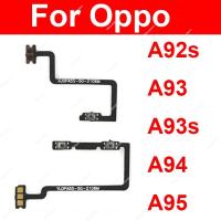 Volume Power Flex Cable สําหรับ OPPO A92S A93 A93S A94 A95 4G 5G On OFF Power Voulme ปุ่มด้านข้างปุ่มสวิตช์ชิ้นส่วนสายเคเบิลแบบยืดหยุ่น