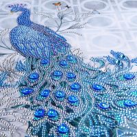 5D Diamond Embroidery Animal Peacock Flower Special Shaped Diamond PaintingCross Stitch Crystal Diamond Picture Home Decor