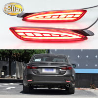 SNCN โคมไฟ Bemper Belakang LED 12V สำหรับรถยนต์มาสด้า6 2019 2020ไฟตัดหมอกหลอดไฟสะท้อนสัญญาณเลี้ยวถอยหลังไฟเบรก Atenza 2ชิ้น