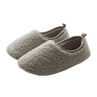 Winter Indoor Women Fleece Cotton Shoes Luxury Solid Bedroom Warm Plush Lovers Shoes Slip-on House Ladies Fur Slippers