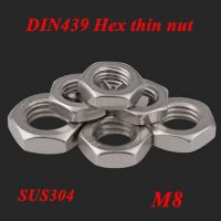 50 pcs Heksagon Tipis Kacang M8 304 Stainless steel Metric Thread Hex Nut tipis DIN439