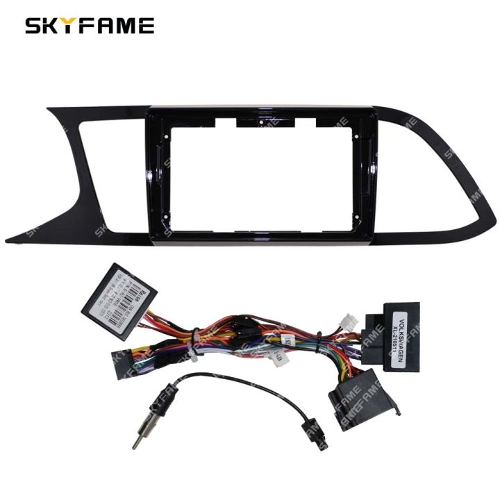 skyfame-car-frame-fascia-adapter-canbus-box-decoder-android-radio-dash-fitting-panel-kit-for-seat-leon-3-ateca