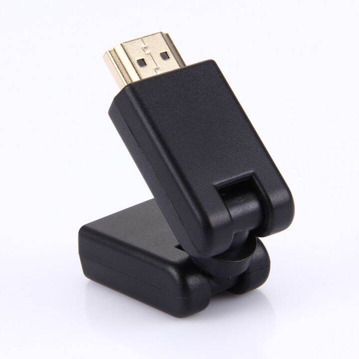 hdmi-อะแดปเตอร์หมุน360องศาตัวผู้เป็นตัวเมีย19พิน-ชุบทอง