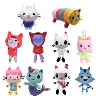 WLJL033Hychumey 25 ซม.Gabby ตุ๊กตาของเล่นตุ๊กตา Mercat การ์ตูนตุ๊กตาสัตว์ Mermaid Cat Mermaid Plushie ตุ๊กตาเด็กของขวัญวันเกิด