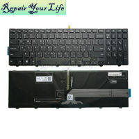 Arabic Backlit Laptop Keyboard for for Inspiron 15 3000 5000 5548 5552 5759 7557 5551 5555 5558 AR Keyboard Backlight New